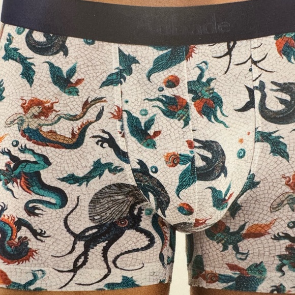 NWT Aubade Men's Boxer Briefs with Mythical Mosaic Tile Design - Picture 2 of 2